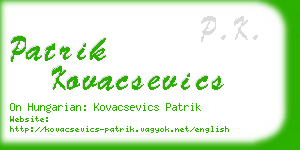 patrik kovacsevics business card